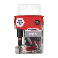 Біта Milwaukee Shockwave TX25 25мм 25pcs. та магнітний тримач для біт (4932479858)