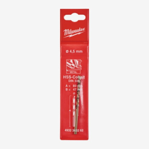 Свердло по металу HSS-Co Milwaukee DIN338 4.5мм (4932363262)