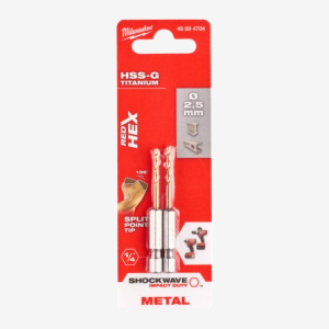Свердло по металу RedHEX HSS-G TiN Milwaukee 2.5мм 2pcs. (48894704)