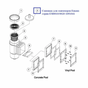 Скимвак для скиммеров Emaux серии EM0010/0020 1051041