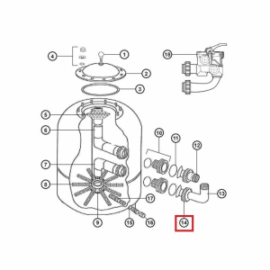 Гайка муфти Hayward NCX2312058 для фільтрів серії NC (D 500-600)