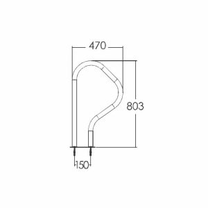 Поручень для бассейна Emaux ARB-F, AISI-316