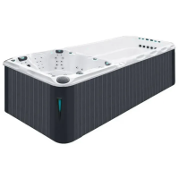 Плавательный SPA бассейн Passion Spas Dynamic Deep (590x227x155 см), Серебристо-белый