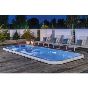Плавательный SPA бассейн Passion Spas Dynamic Deep (590x227x155 см), Серебристо-белый