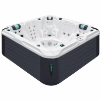 Гідромасажний басейн Passion Spas Delight (213х213х91 см), Сріблясто-білий
