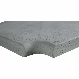 Угловой копинговый камень Aquazone Tuff 250x300x50-25 мм, серый (пористый)