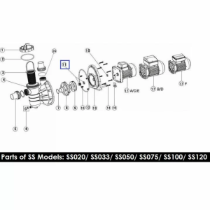 Сальник для насосов Emaux серии SS/SD/ST/SP 04015002