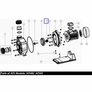 Кільце ущільнювача Emaux 04015054 насосів AFS40/AFS55 (Сальник)