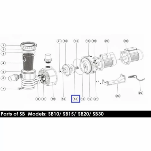 Крильчатка для насоса Emaux SB15 (1311005)