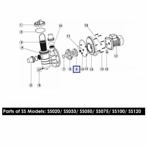 Крыльчатка для насоса Emaux SS100/SD100 (1311019)