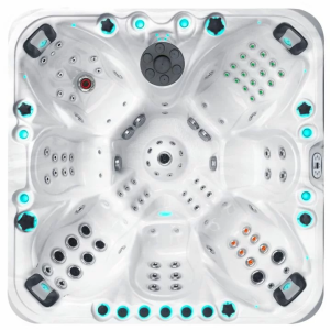 Гидромассажный бассейн Passion Spas Excite Mighty Wave (224x224x91 см), Серебристо-белый