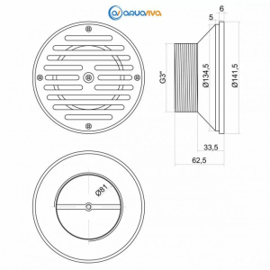 Форсунка донная Aquaviva 58822, под бетон