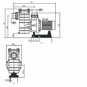 Насос Hayward HCP38453E KAP450 T1.B (380 В, 66 м³/год., 4.5 HP)