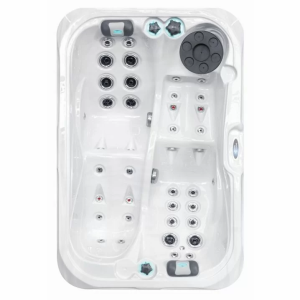 Гидромассажный бассейн Passion Spas Indulgence (214х143х63 см), Серебристо-белый