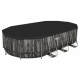 Каркасний басейн Bestway Wood Style 5611R (610х366х122 см) з картриджним фільтром, сходами та тентом