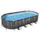 Каркасний басейн Bestway Wood Style 5611T (732х366х122 см) з картриджним фільтром та сходами
