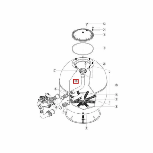 Коліно колектора для фільтра Kripsol AK760 RFD0410.61R