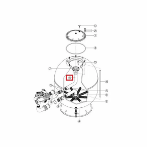 Коліно колектора фільтра Kripsol AK900 (RRFI0015.04R)
