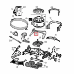 Корпус передней ручки пылесоса Hayward AquaVac 600/650 (RCX361331782237)