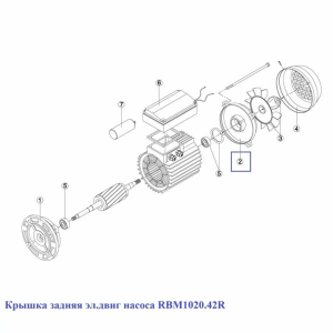 Кришка задня ел.двигун насоса KA/KAP 250-450 (MEC-90) 7304.A/