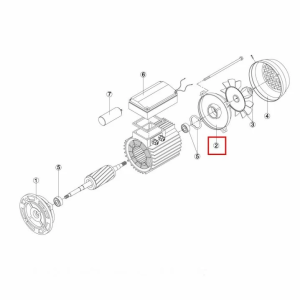 Кришка ззаду ел. двигуна насоса (MEC 71) M3 (RMOT0002.02R/RBM1020.23R)