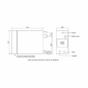 Парогенератор Coasts KSA-60 6 кВт 380В с выносным пультом KS-150