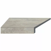 Кутовий Г-подібний елемент бортової плитки Aquaviva Loft Sand, 600x345x50(20) мм (лівий/45°)