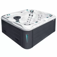Гідромасажний басейн Passion Spas Pleasure (215х200х91 см), Сріблясто-білий