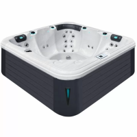 Гидромассажный бассейн Passion Spas Relax (204х204х85 см), Серебристо-белый
