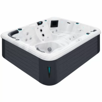 Гідромасажний басейн Passion Spas Repose (254х204х85 см), Сріблясто-білий