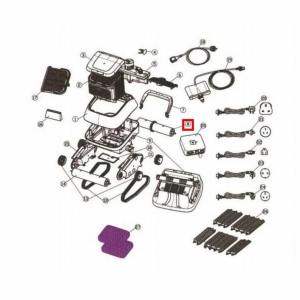 Сборная цилиндрическая трубка редуктора для Aquaviva 7310 Black Pearl (71090)