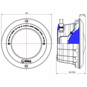Корпус прожектора Emaux PAR56 NP300-S (без лампы), S/S под лайнер/бетон