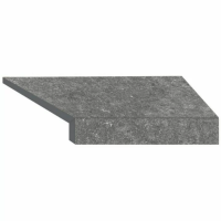 Угловой Г-образный элемент бортовой плитки Aquaviva Stellar Grey, 600x345x50(20) мм (правый/45°)
