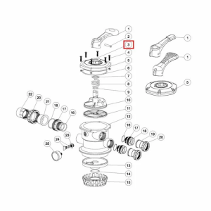 Шайба ручки клапана Emaux 1.5" Top MPV-01 та 2" - MPV-04