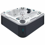 Гидромассажный бассейн Passion Spas Solace (213х213х91 см), Серебристо-белый