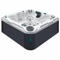 Гидромассажный бассейн Passion Spas Solace (213х213х91 см), Серебристо-белый