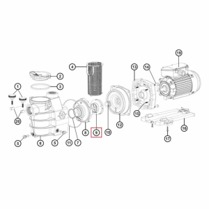 Крильчатка для насосів Hayward Max-Flo/PowerLine Plus 0,75 НР (SPX1608CEX)