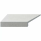 Угловой Г-образный элемент бортовой плитки Aquaviva Granito Light Gray, 595x345x50(20) мм (левый/45°)