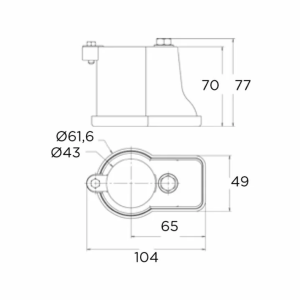 Закладной стакан с болтом для лестниц Flexinox (2 шт.)