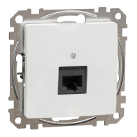 Розетка 1-а комп. внутр. RJ45 кат. 5е UTP "Sedna Design" Білий