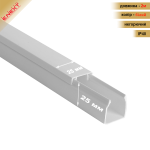 Короб пластиковий 25*25мм, 2м (e.trunking.stаnd.25.25). ЕНЕКСТ