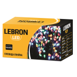 LED гірлянда LEBRON лінійна 10м, 100LED, мульти колір, IP20.