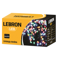 LED гірлянда LEBRON лінійна 10м, 100LED, мульти колір, IP20.