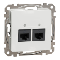 Розетка 2-а комп. внутр. 2 х RJ45 кат. 5е UTP "Sedna Design" Білий