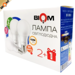 Свiтлодiодна LED лампа BIOM. BT-510/3 A60 10Вт E27 4500K 220В матова (комплект 3шт.)