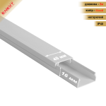 Короб пластиковий 40*16мм, 2м (e.trunking.stаnd.40.16). ЕНЕКСТ