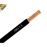 Провід ПВ-3 1,5 мм², чорний ЗЗКМ (ГОСТ)