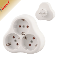 Трійник трикутний із заземленням, 16А, 220В. LEZARD