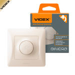 Регулятор світла VIDEX BINERA 600Вт, кремовий