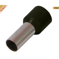 Ізольований Наконечник втулковий 2,5мм² чорний (100шт), e.terminal.stand.e2508.black. ЕНЕКСТ